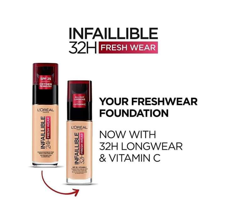 فاونديشن لوريال إنفاليبل 32 ساعة – L’Oréal Infaillible 32H Fresh Wear Foundation