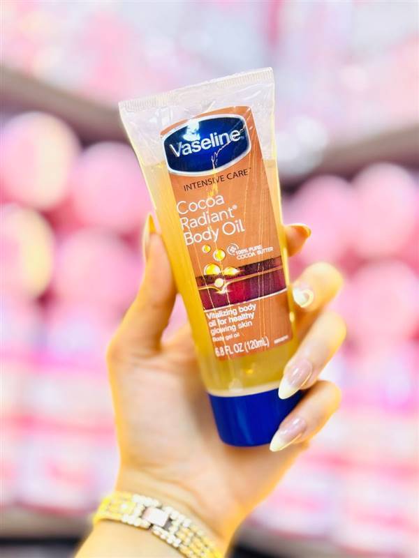 ✨ Vaseline Cocoa Radiant Body Oil✨ فازلين بادي أويل – كوكو راديانت