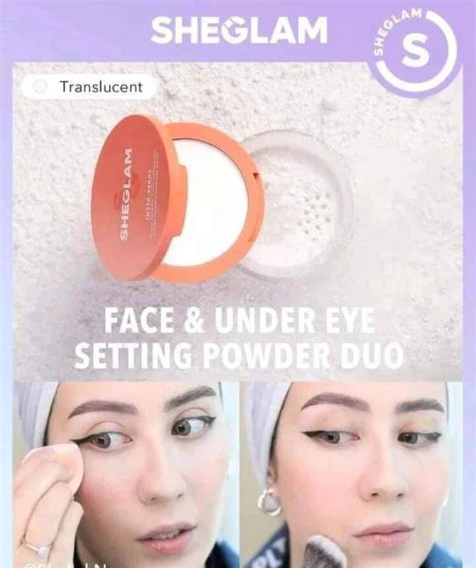 Sheglam 2-in-1 Loose & Compact Powder 🤍لوس بودر شيجلام الجديدة 2×1 ✨