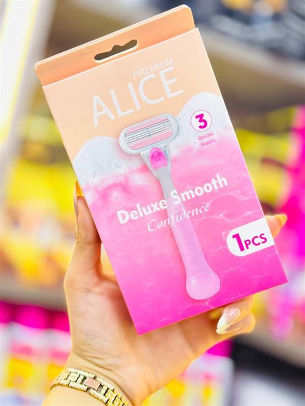 ALICE Premium Comfort Grip – Confidence Pink (3 Blades)أليس بريميوم – كونفيدنس بينك 💖 
