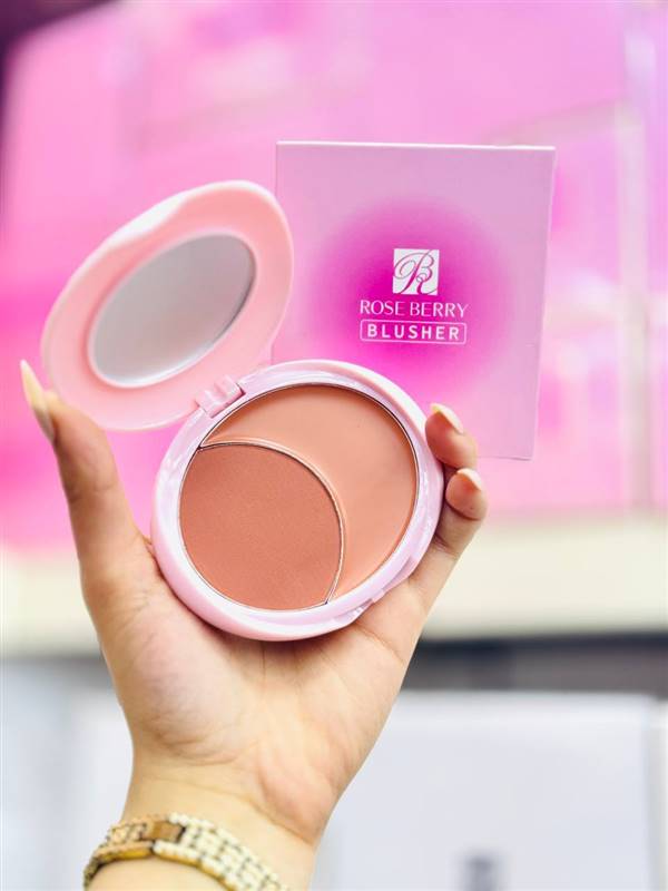 بلاشر كريمي وبودر روز بيري – Rose Berry Cream & Powder Blush ✨🩷